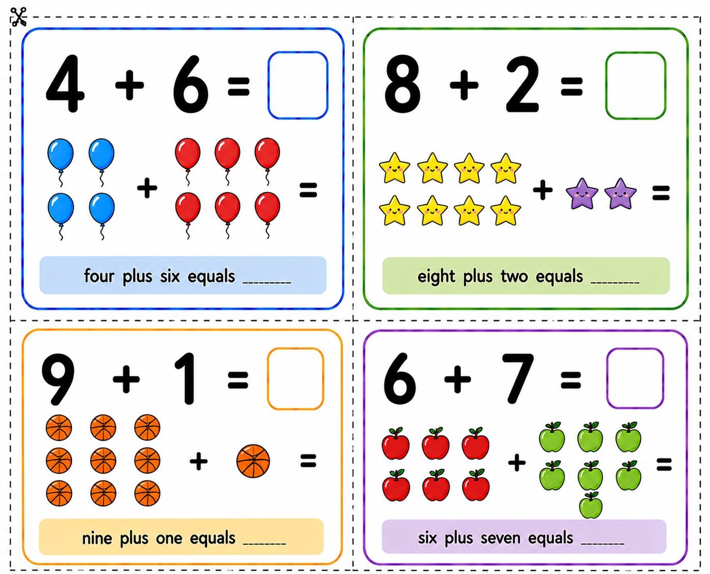 Free Addition Flashcards cover