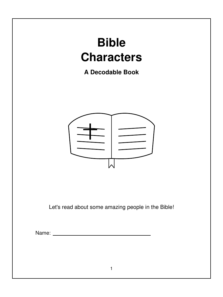 Bible Characters A Decodable Book cover