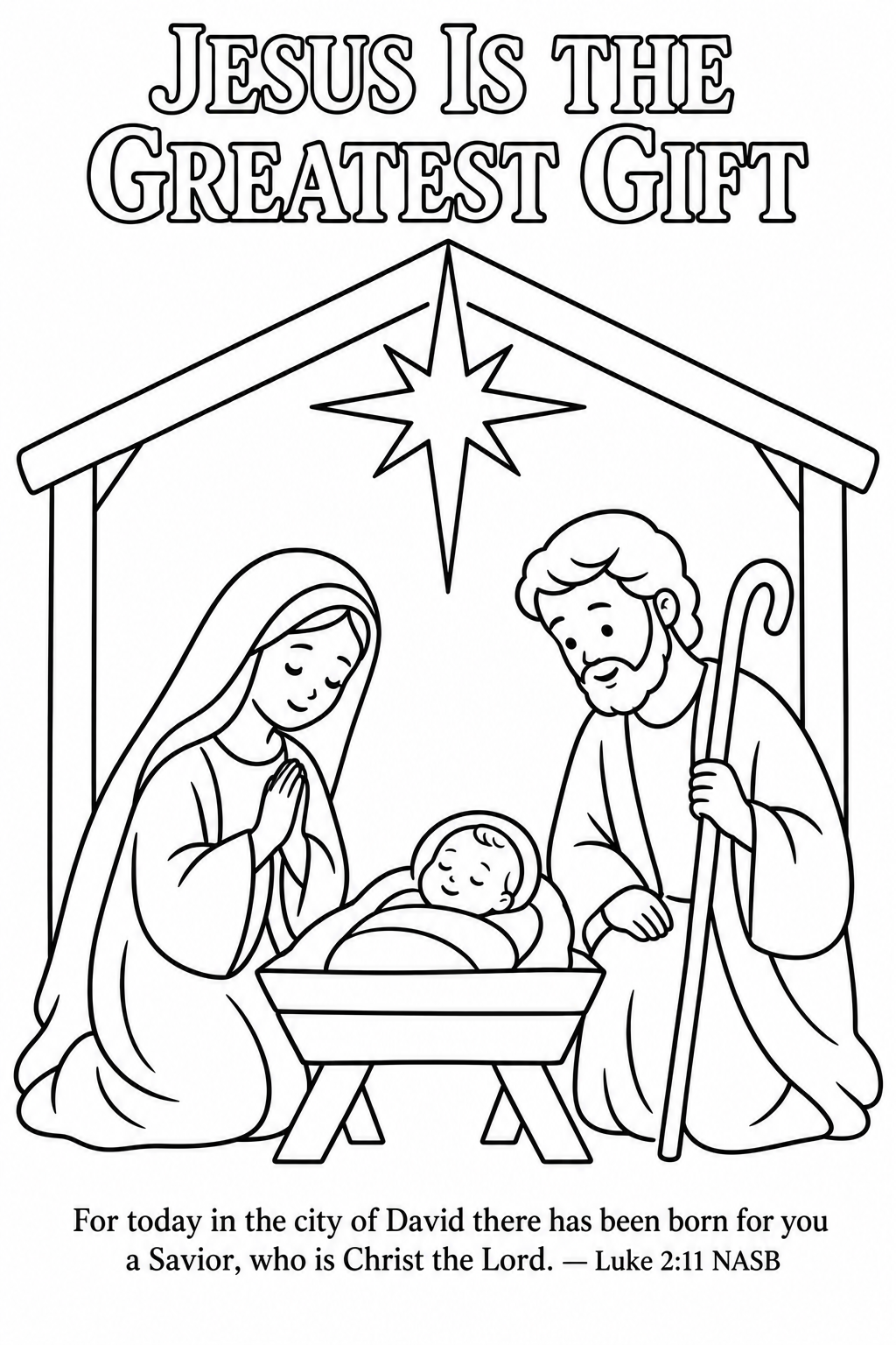 Jesus Is the Greatest Gift Christmas Coloring Pack cover