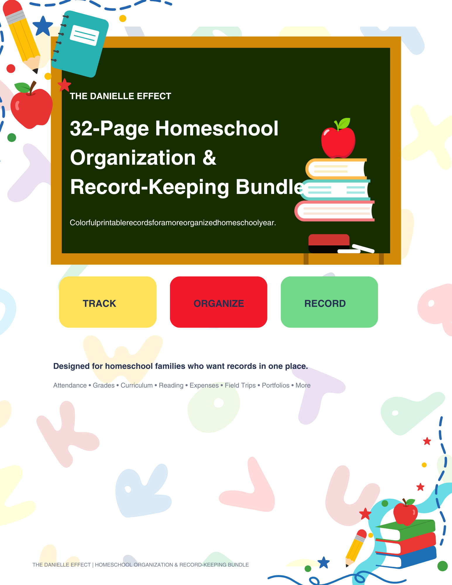 32-Page Organization and Record-Keeping Bundle cover