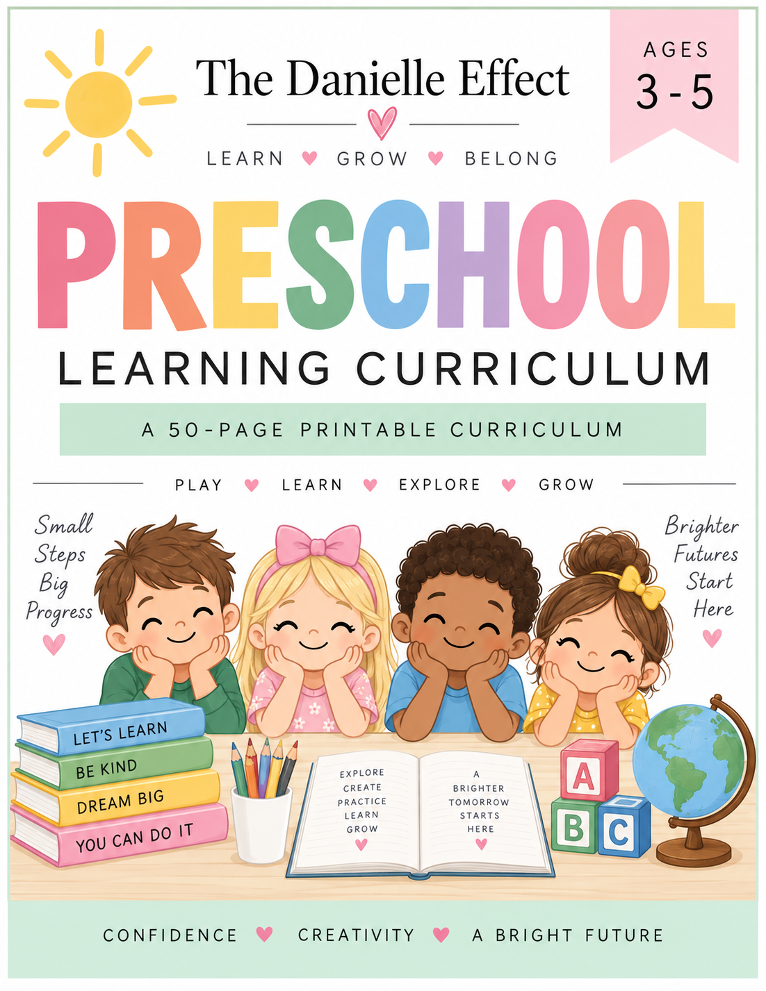 50-Page Preschool Learning Workbook for ages 3 to 5